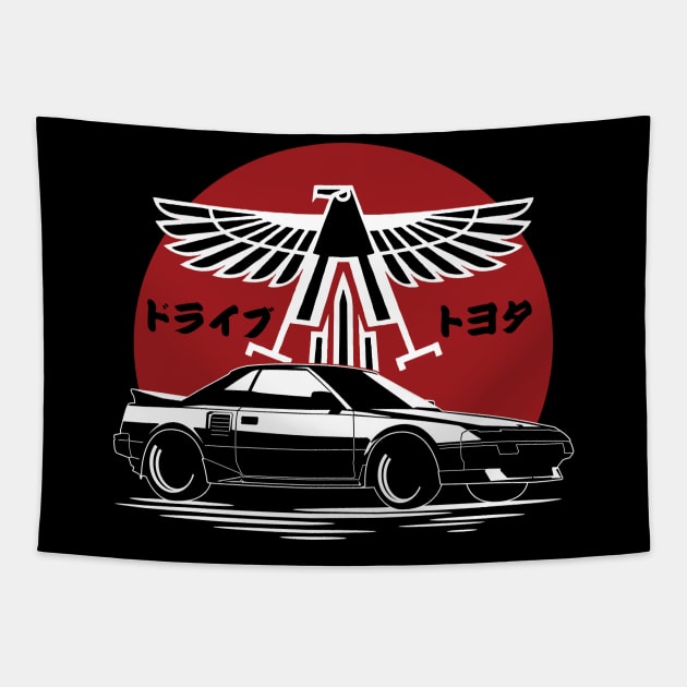 Toyota MR2 Thunderchicken Tapestry by thesupragoddess