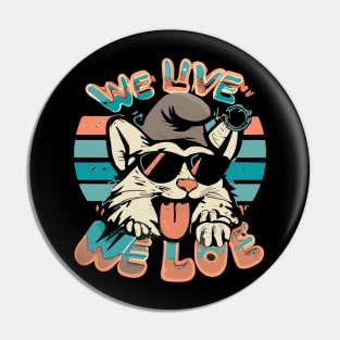 Smurf Cat - We Live We Love Pin