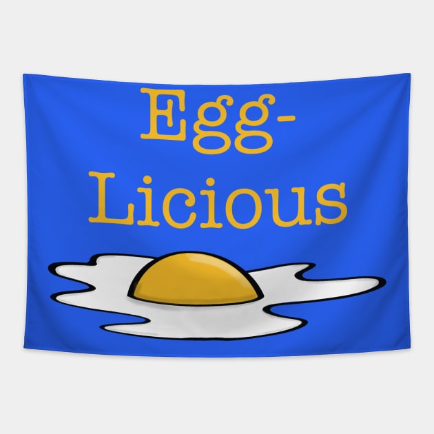 Egglicious Sunny Side Up Egg Tapestry by vystudio