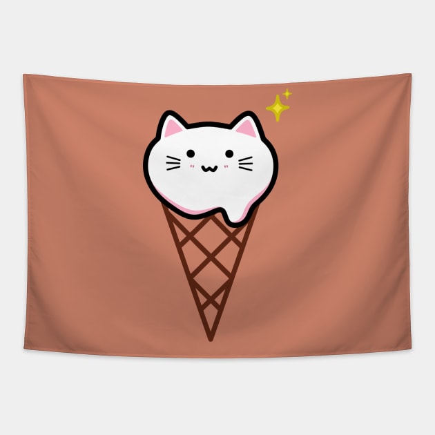 Kitty x Ice Cream Tapestry by SketchybyBee