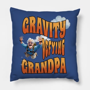 Gravity defying grandpa, Extreme Sports Pillow