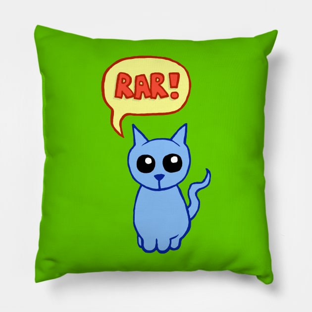 Scary Cat Pillow by MalcolmKirk