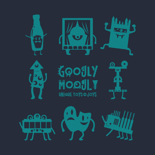 Group of Dancing Pittsburgh Themed Monsters by GeekyImpresario