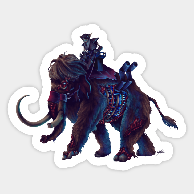 Undead Dwarf Riding An Undead Mammoth Undead Sticker Teepublic Stockier and fiercer than normal elephants, mammoths inhabit a wide range of climes, from subarctic to subtropical. undead dwarf riding an undead mammoth