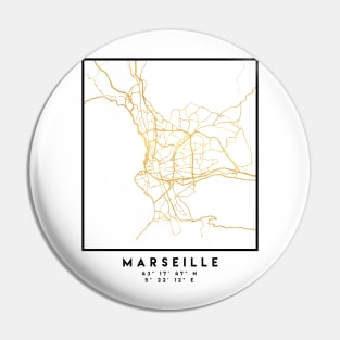 MARSEILLE FRANCE CITY STREET MAP ART Pin