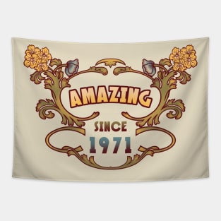 AMAZING SINCE 1971 art nouveau vintage floral Tapestry