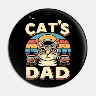 Cat's Dad Design Pin