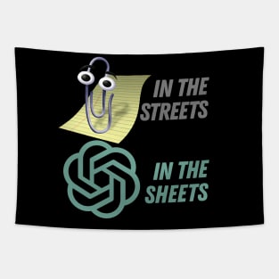 Clippy In The Sheets, Chat GPT In The Streets Tapestry