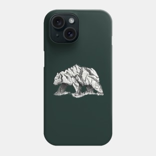 Peak Bear (White) Phone Case