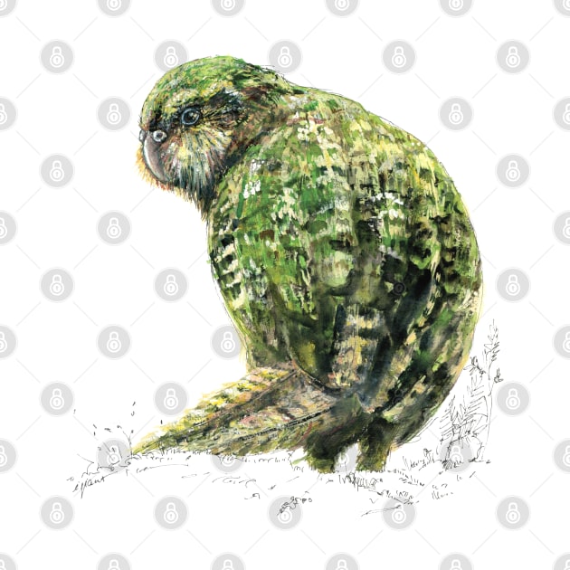 Mr Kākapo, New Zealand native bird by EmilieGeant