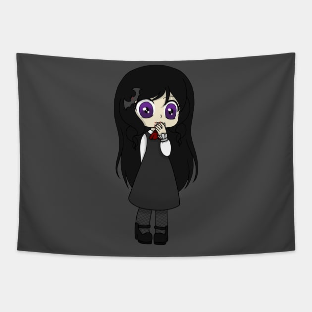 vampire chibi girl Tapestry by LillyTheChibi