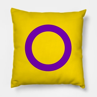 Proud Intersex Pride Flag (Proud LGBT LGBTQ+ Community Pride Flag) Pillow