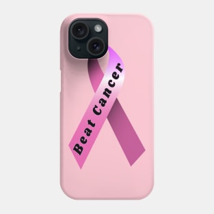 pink breast cancer ribbon Phone Case