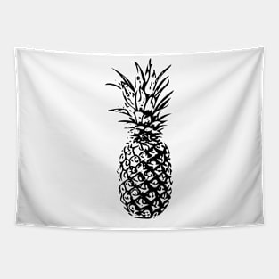 Pineapple in black and white Tapestry