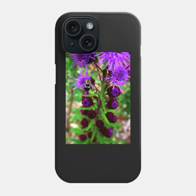 Bumble Bee and Purple Flower Phone Case by 1Redbublppasswo