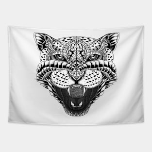 digital tribal tiger Tapestry