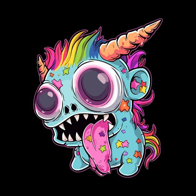 Halloween Heavy Music Lover Zombie Unicorn Heavy Metal by QQdesigns