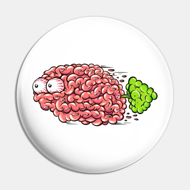 Brain Fart (front print) Pin by Joe Tamponi