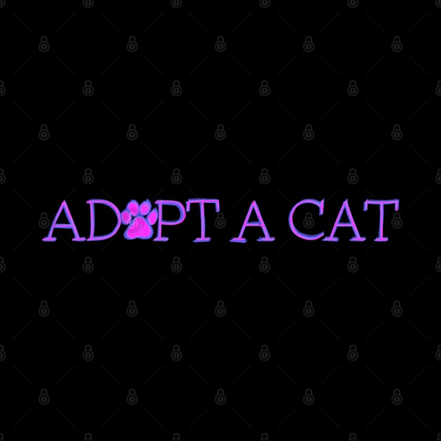 Adopt A Cat Purple Paw Pad by ROLLIE MC SCROLLIE