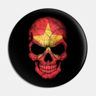 Vietnamese Flag Skull Pin