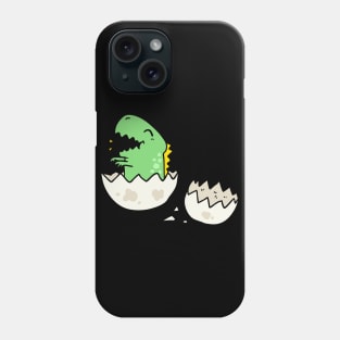 Hatching from egg baby dinosaur Phone Case