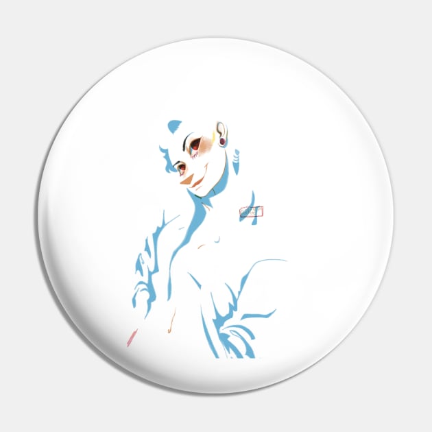 Abstract Mischievous Girl Pin by ParrotChixFish