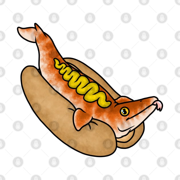 Mosasaur Hotdog by saradrawspaleo