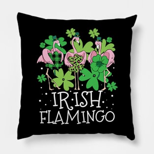 Irish Flamingo Saint Patrick's Day Pillow