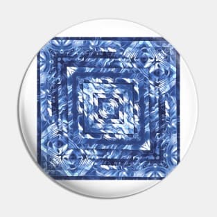 geometric square composition pattern and design in shades of BLUE Pin