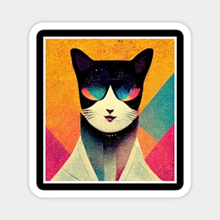 disco cat Magnet