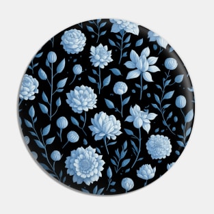 Seamless pattern with blue flowers Pin