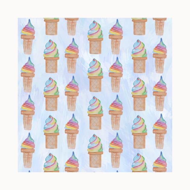 Ice Cream Neck Gator Rainbow Sugarcones by DANPUBLIC