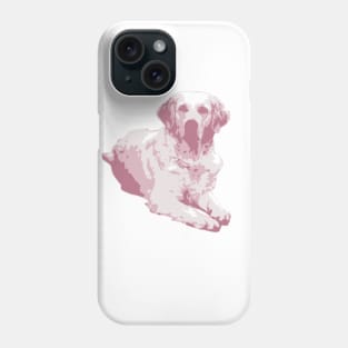 Pink Golden Retriever Phone Case