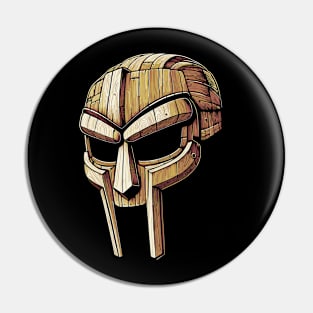 MF DOOM Wood Mask Pin