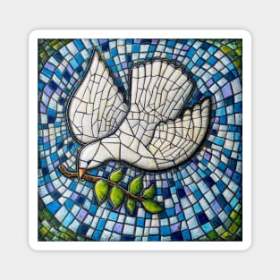 Mosaic Peace Dove Magnet