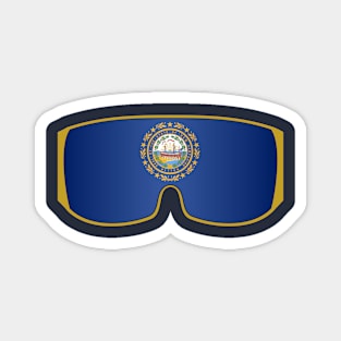 New Hampshire Ski Goggles Magnet