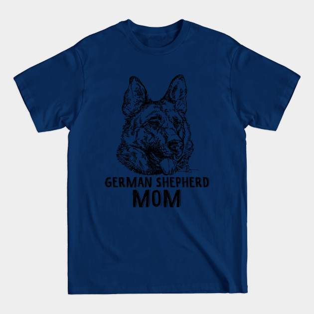 Disover German Shepherd Mom Hand Drawn Art - German Shepherd - T-Shirt