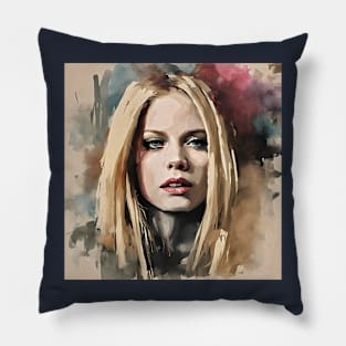 painting of Avril Lavigne Pillow