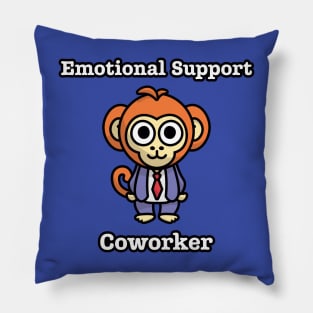 Emotional Support Coworker: Funny Office Chimp Colleague Pillow