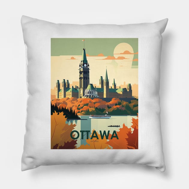 OTTAWA Pillow by MarkedArtPrints