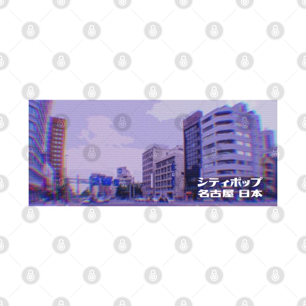 Japanese city pop art series 2 - Nagoya Japan in - retro aesthetic - Vaporwave style by FOGSJ