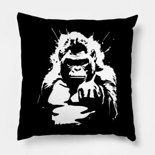 gorilla pointing at You Pillow