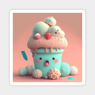 kawaii ice cream gift ideas Magnet