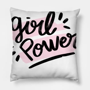 Girl Power Quote Saying Sticker Pillow