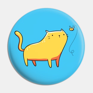 Cat and Bee Pin