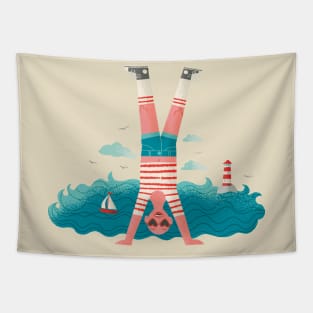 Handstand Sea Tapestry