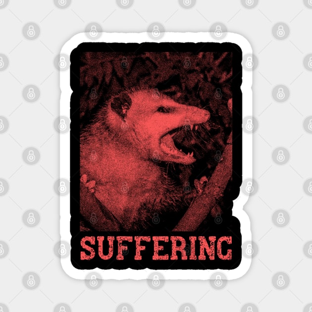 Suffering Opossum Magnet by giovanniiiii