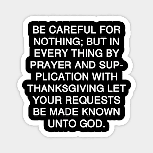 Philippians 4:6 Bible Verse KJV Text Magnet