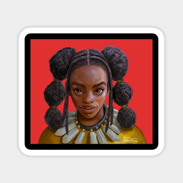 Girl Dreads Magnet by felixantosart