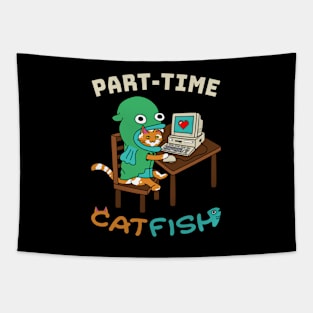 Part-time Catfish T-Shirt Tapestry